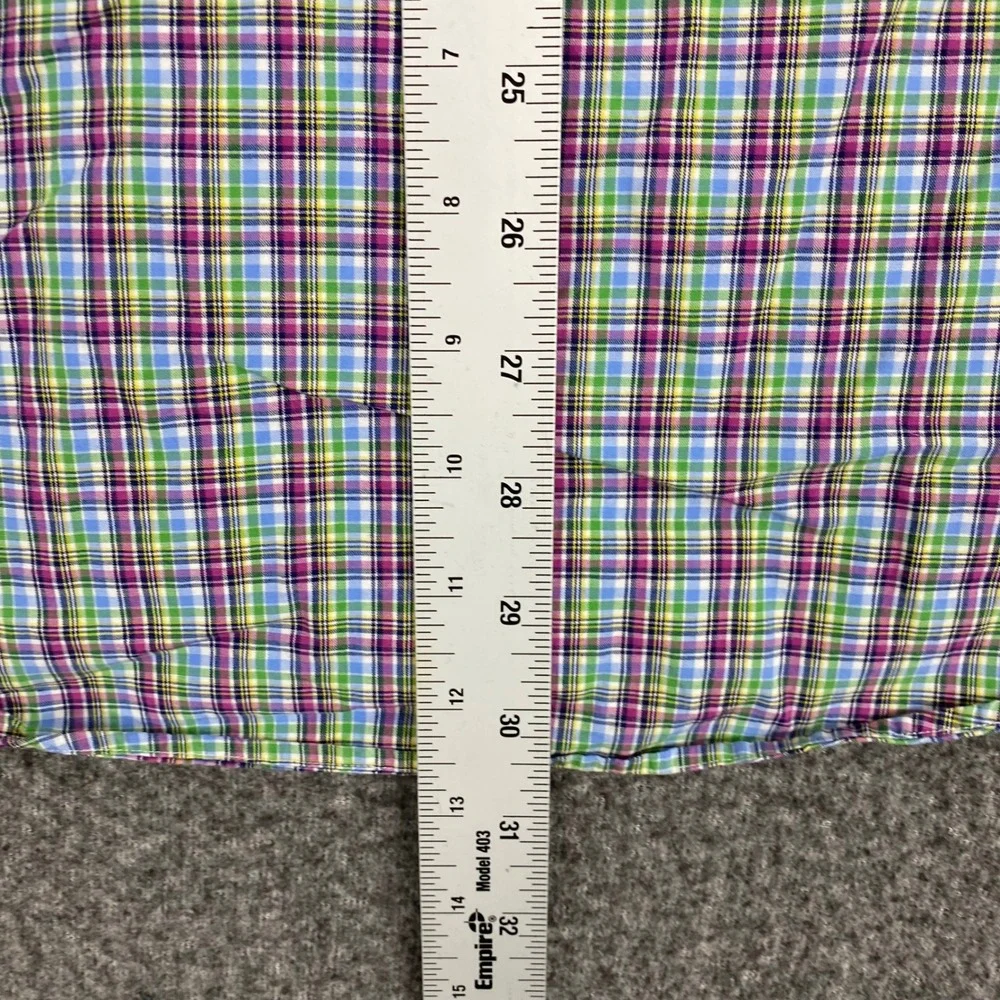 Vintage Polo Ralph Lauren Regent Custom Fit Button Up Shirt Mens 16 L Plaid